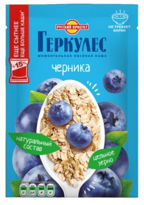 КАША РУССКИЙ ПРОДУКТ 40Г ОВСЯНАЯ С ЧЕРНИКОЙ