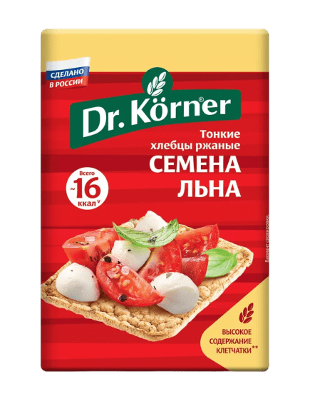 ХЛЕБЦЫ ДОКТОР КЕРНЕР 100Г РЖАНЫЕ С СЕМЕНАМИ ЛЬНА ХРУСТЯЩИЕ