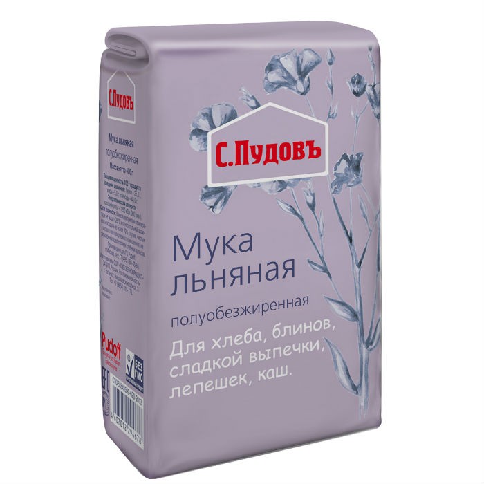 МУКА ЛЬНЯНАЯ С.ПУДОВЪ 400Г