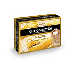 МАСЛО СЛАДКО-СЛИВОЧНОЕ СЫРОБОГАТОВ КРЕСТЬЯНСКОЕ 72,5% 175Г НЕСОЛЕНОЕ
