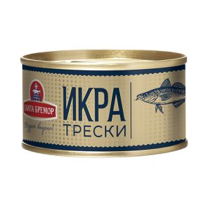 ИКРА ТРЕСКИ 130Г ДЕЛИКАТЕСНАЯ ЛЮКС ЖБ