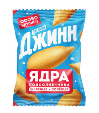 ЯДРА ПОДСОЛНЕЧНИКА СОЛНЕЧНЫЙ ВЕЛИКАН ДЖИНН 15Г ЖАРЕНЫЕ СЛЕНЫЕ