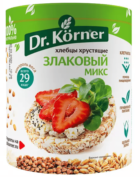 ХЛЕБЦЫ ДОКТОР КЕРНЕР 90Г ЗЛАКОВЫЙ МИКС