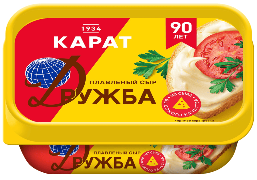 СЫР КАРАТ ДРУЖБА 200Г 45% ПЛАВЛЕНЫЙ