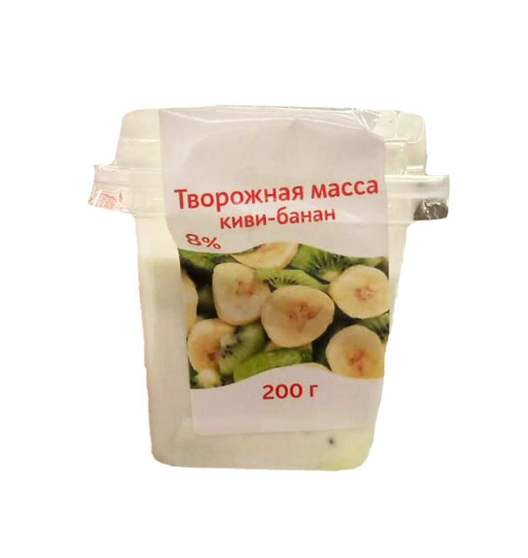 МАССА ТВОРОЖНАЯ АГРИКО 8% 200Г КИВИ-БАНАН КОНТЕЙНЕР