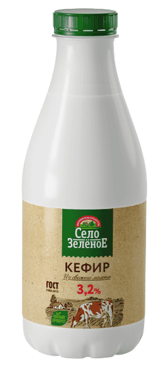 КЕФИР СЕЛО ЗЕЛЕНОЕ 3,2% 930Г ПЭТ