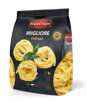 ИЗДЕЛИЯ МАК МАКСТОРИ 300Г ГНЕЗДА ТАЛЬЯТЕЛЛЕ МИГЛИОРЕ