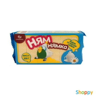 ВАФЛИ СЛАДОНЕЖ НАМ-НЯМКА 200Г СО ВКУСОМ СЛИВОК