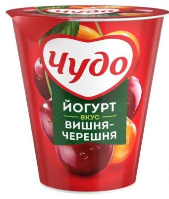 ЙОГУРТ ЧУДО 2% 290Г СО ВКУСОМ ВИШНЯ-ЧЕРЕШНЯ