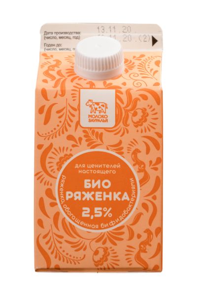 БИОРЯЖЕНКА МОЛОКО ЗАУРАЛЬЯ 2,5% 450Г ПЮРПАК