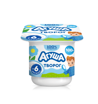 ТВОРОГ АГУША 4,5% 100Г КЛАССИЧЕСКИЙ С 6 МЕСЯЦЕВ