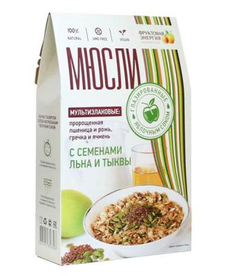 МЮСЛИ ФРУКТОВАЯ ФРУТИЛАД 310Г МУЛЬТИЗЛАКОВЫЕ С СЕМЕНАМИ ЛЬНА И ТЫКВЫ ПАКЕТ