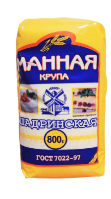 КРУПА МАННАЯ 800Г ШАДРИНСКАЯ ГОСТ М/У