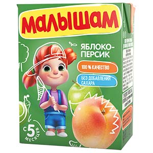НЕКТАР МАЛЫШАМ 200МЛ ЯБЛОКО ПЕРСИК С МЯК