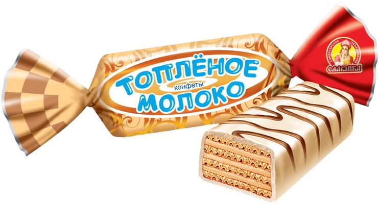 КОНФЕТЫ СЛАВЯНКА ТОПЛЕНОЕ МОЛОКО 22Г ВАФЕЛЬНЫЕ МИНИ ШОКОЛАД
