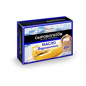 МАСЛО СЛИВОЧНОЕ СЫРОБОГАТОВ ТРАДИЦИОННОЕ 82,5% 175Г