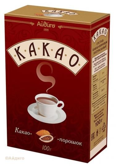 КАКАО-ПОРОШОК АЙДИГО 100Г ТВ