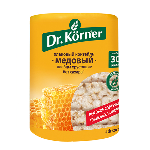 ХЛЕБЦЫ ХЛЕБПРОМ ДОКТОР КЕРНЕР 100Г ЗЛАКОВЫЙ КОКТЕЙЛЬ МЕДОВЫЙ