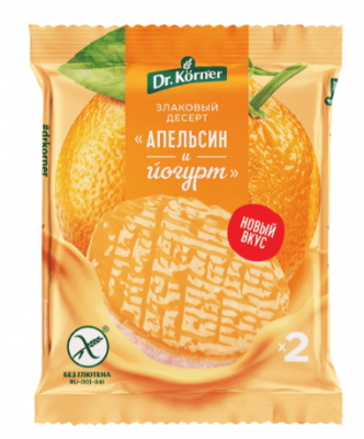 ДЕСЕРТ ЗЛАКОВЫЙ ДОКТОР КЕРНЕР 34Г АПЕЛЬСИНОВЫЙ С ЙОГУРТОМ РИСОВЫЙ
