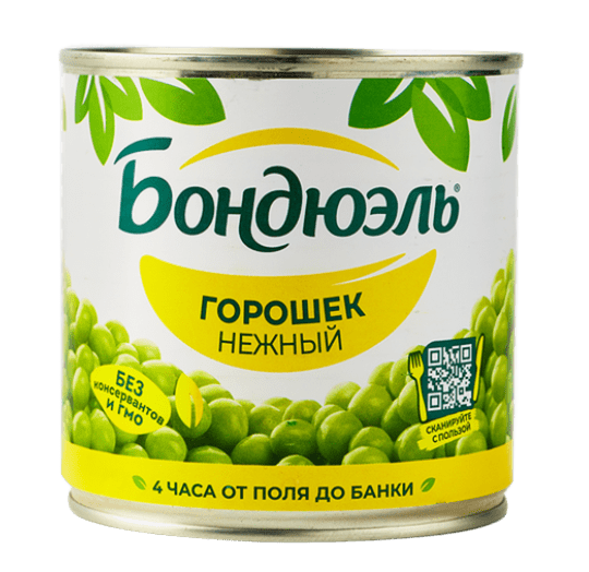 ГОРОШЕК ЗЕЛЕНЫЙ БОНДЮЭЛЬ 425МЛ