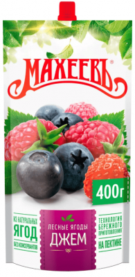 ДЖЕМ МАХЕЕВЪ 400Г ЛЕСНЫЕ ЯГОДЫ Д/ПАК
