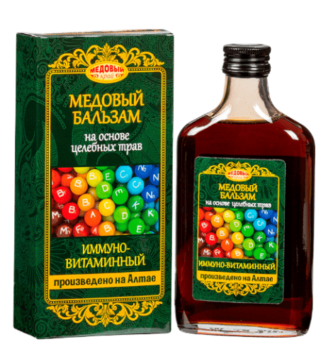 БАЛЬЗАМ МЕДОВЫЙ КРАЙ ТРАВЫ АЛТАЯ №5 250МЛ ИМУННО-ВИТ НА ОСНОВЕ ЦЕЛ ТРАВ Б/АЛК СТ