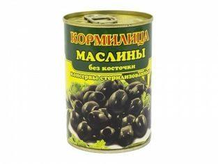 МАСЛИНЫ КОРМИЛИЦА 300МЛ ЧЕРНЫЕ С КОСТОЧКОЙ
