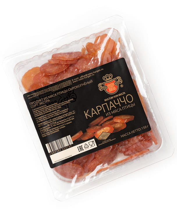 КАРПАЧЧО ВЕЛЕС 150Г ИЗ МЯСА ПТИЦЫ НАРЕЗКА