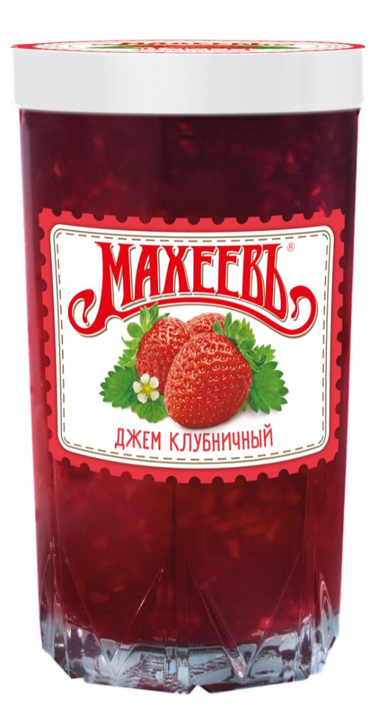 ДЖЕМ МАХЕЕВЪ КЛУБНИЧНЫЙ СТАКАН 400Г