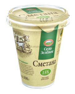 СМЕТАНА СЕЛО ЗЕЛЕНОЕ 15% 300Г СТАКАН