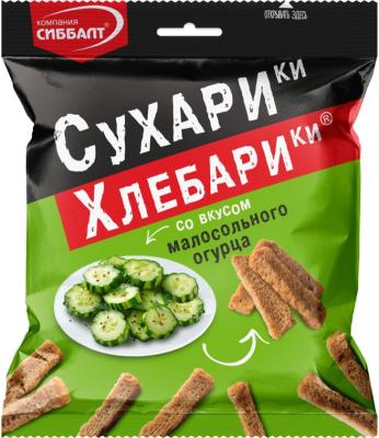 СУХАРИКИ ХЛЕБАРИКИ 80Г СО ВКУСОМ МАЛОСОЛЬНОГО ОГУРЦА ХЛЕБНЫЕ