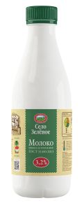 МОЛОКО СЕЛО ЗЕЛЕНОЕ 3,2% 930Г ПЭТ
