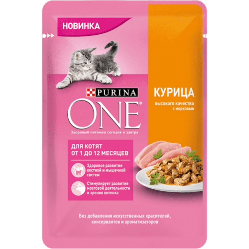 КОНСЕРВЫ Д/КОТЯТ ПУРИНА ВАН 75Г С КУРИЦЕЙ И МОРКОВЬЮ