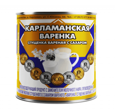 ПРОДКТ МОЛОКОСОДЕРЖАЩИЙ КАРЛАМАНСКОЕ 370Г СГУЩЕНКА ВАРЕНАЯ 4% ЗМЖ ЖБ