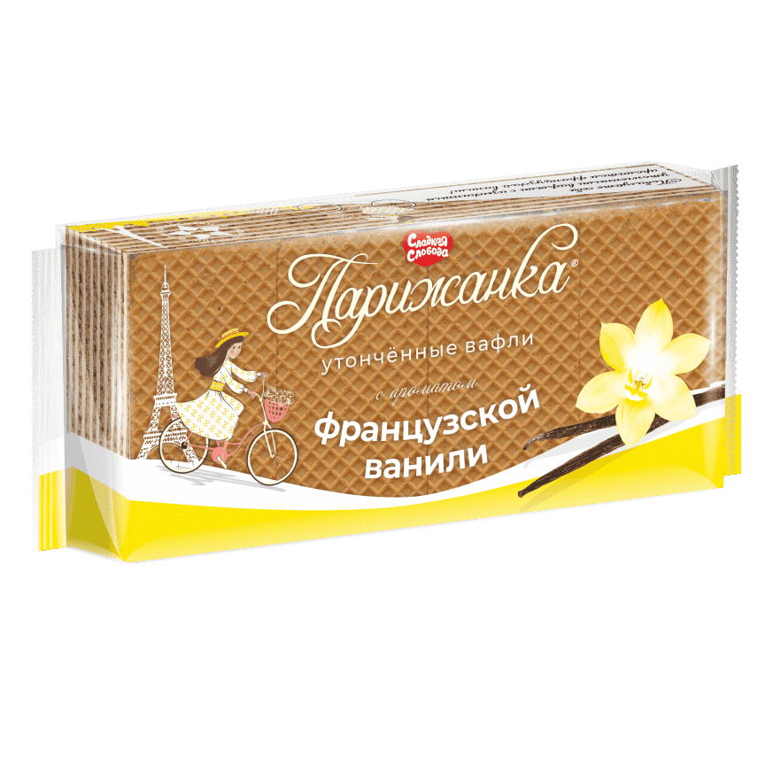 ВАФЛИ СЛАДКАЯ СЛОБОДА ПАРИЖАНКА 210Г С АРОМАТОМ ФРАНЦУЗСКОЙ ВАНИЛИ Д/ДЕТ ПИТ