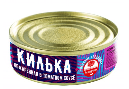 КИЛЬКА ХАНГРОУ 250Г ВКУСНЫЕ ТРАДИЦИИ КАСПИЙСКАЯ ОБЖАРЕННАЯ В ТОМАТНОМ СОУСЕ ЖБ