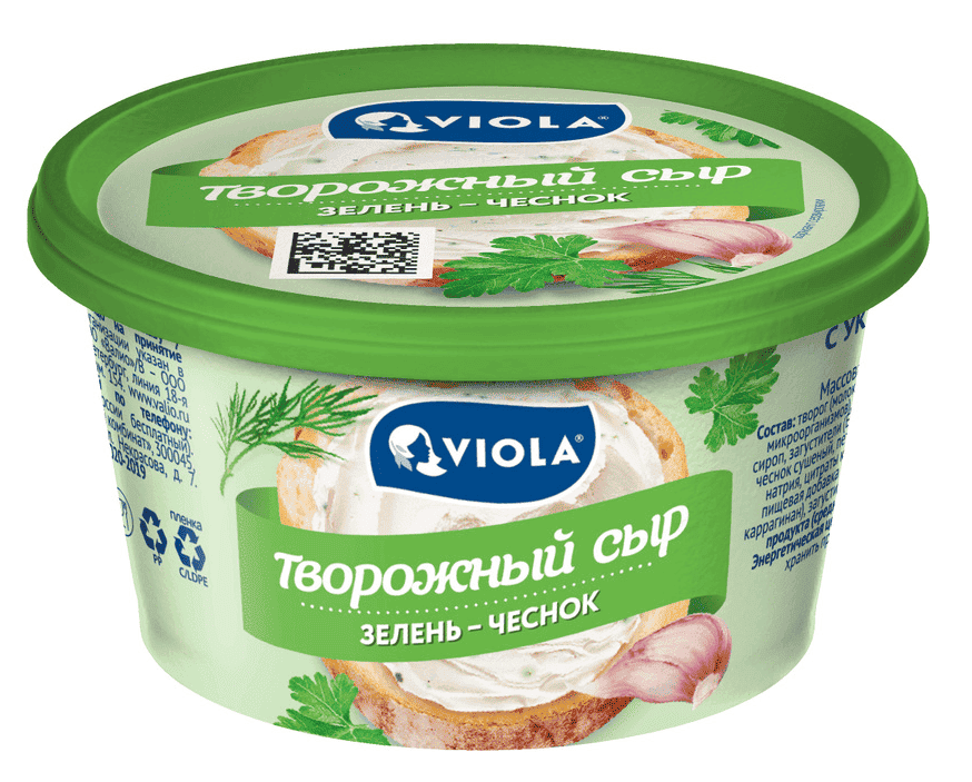 СЫР ВИОЛА 140Г 66% УКРОП ЧЕСНОК ПЕТРУШКА ТВОРОЖНЫЙ