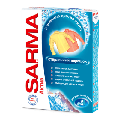 ПОРОШОК САРМА АКТИВ 400Г УНИВЕРСАЛ ГОРНАЯ СВЕЖЕСТЬ