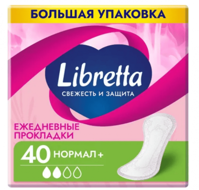 ПРОКЛАДКИ ЕЖЕДН ЛИБРЕТТА 40ШТ СВЕЖЕСТЬ И ЗАЩИТА НОРМАЛ+