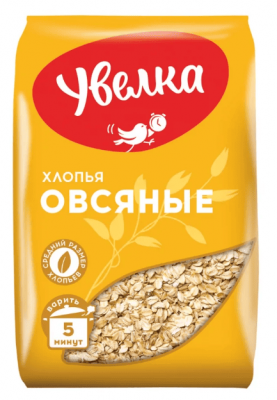 ХЛОПЬЯ УВЕЛКА 400Г ОВСЯНЫЕ М/У