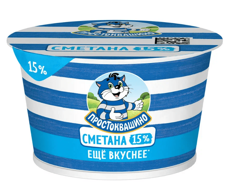 СМЕТАНА ПРОСТОКВАШИНО 15% 180Г СТАКАН