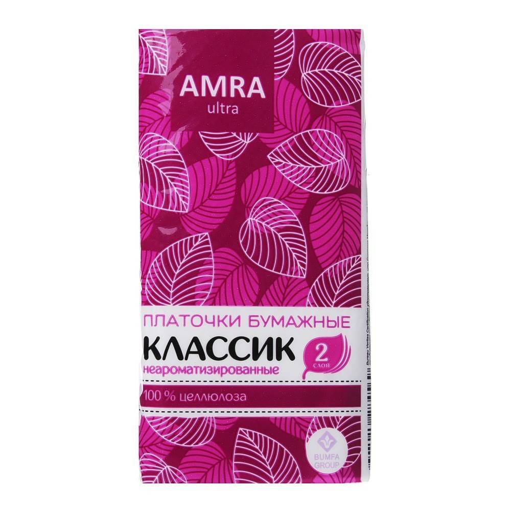 ПЛАТОЧКИ БУМАЖНЫЕ АМРА 10ШТ 2СЛОЯ Б/ЗАПАХА