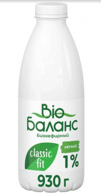 ПРОДУКТ КЕФИРНЫЙ БИО-БАЛАНС 1% 930Г ПЭТ