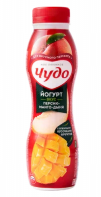 ЙОГУРТ ЧУДО 1,9% 260Г СО ВКУСОМ ПЕРСИК-МАНГО-ДЫНЯ ПИТ