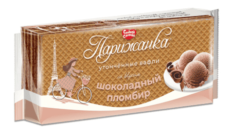 ВАФЛИ СЛАДКАЯ СЛОБОДА ПАРИЖАНКА 210Г СО ВКУСОМ ПЛОМБИР Д/ДЕТ ПИТАНИЯ
