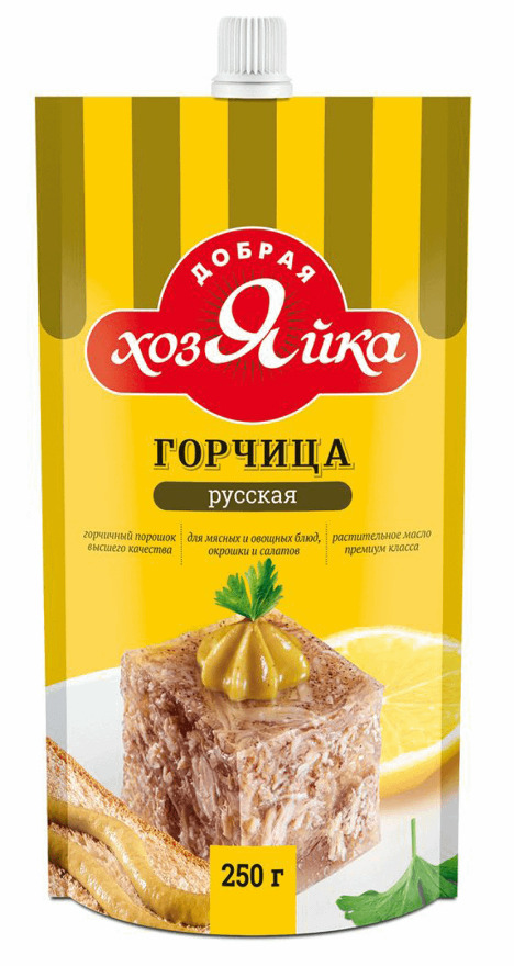 ГОРЧИЦА ГОТОВАЯ ДОБРАЯ ХОЗЯЙКА 250Г РУССКАЯ Д/ПАК