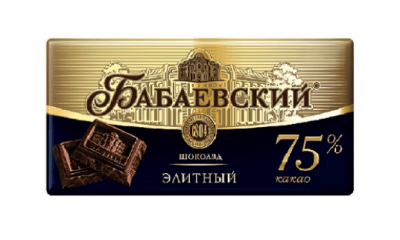 ШОКОЛАД БАБАЕВСКИЙ 75Г ЭЛИТНЫЙ 75% КАКАО