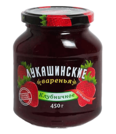 ВАРЕНЬЕ ЛУКАШИНСКИЕ 450Г КЛУБНИЧНОЕ