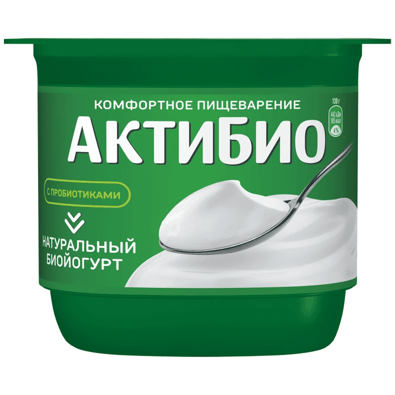БИОЙОГУРТ АКТИБИО 3,5% 130Г ОБОГАЩ БИФИДОБАКТЕРИЯМИ