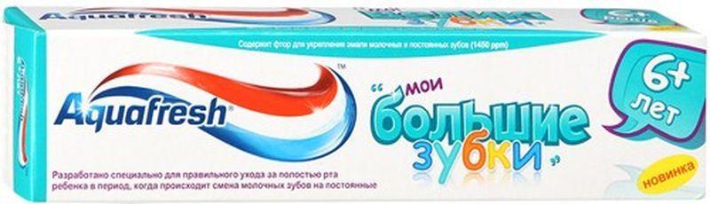 ПАСТА ЗУБНАЯ АКВАФРЕШ 50МЛ МОИ БОЛЬШИЕ ЗУБКИ 6+ЛЕТ ДЕТСКАЯ